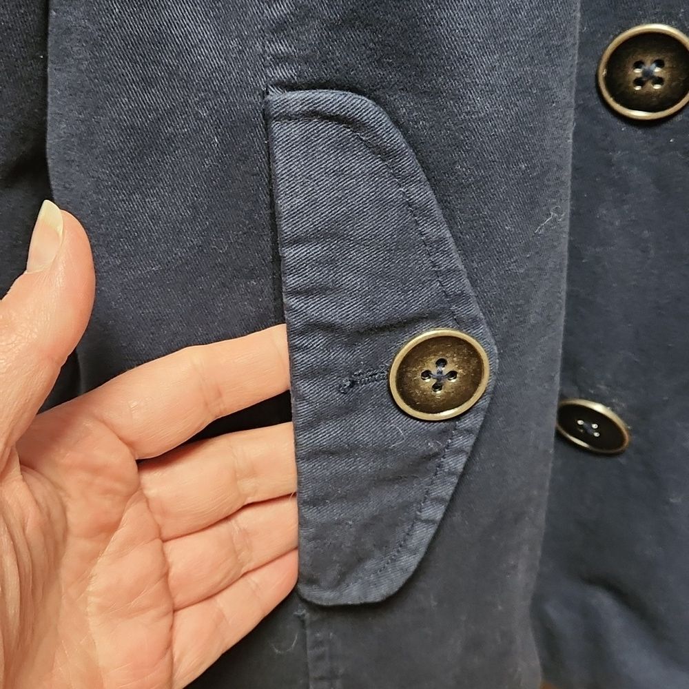 Ruff Hewn Insulated Navy Blue Pea Coat Women's Size XL Cotton Polyester - Picture 6 of 9